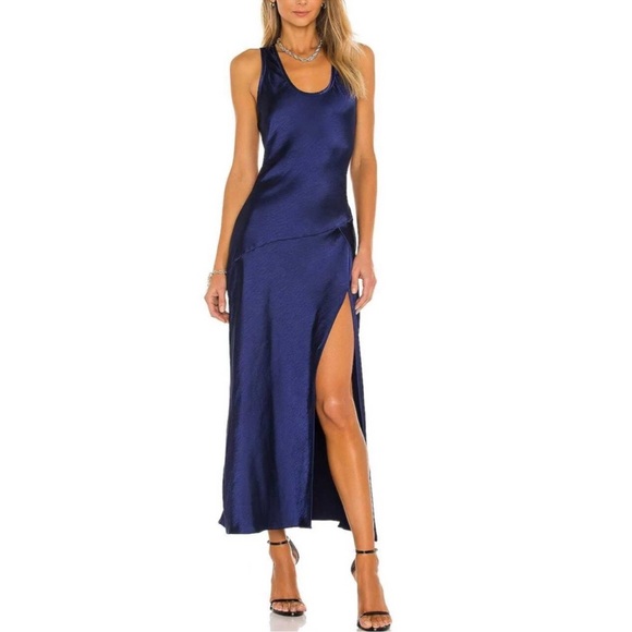 REVOLVE Dresses & Skirts - REVOLVE Blue Sleeveless Maxi Dress with Slit L’ Academie